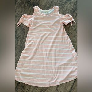 Pink Striped Kids Dress